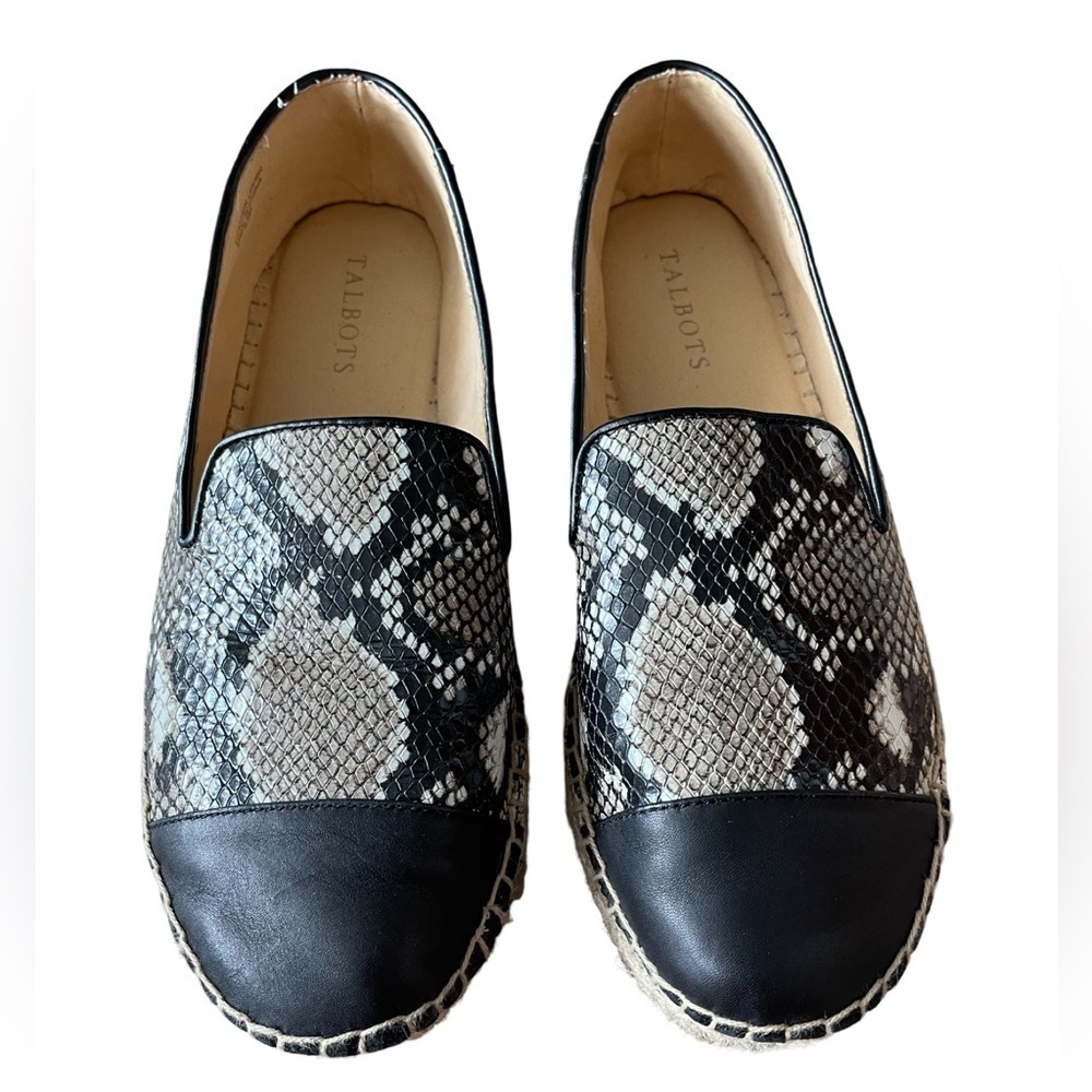 Talbots Izzy Embossed Espadrille Flats Size 8.5